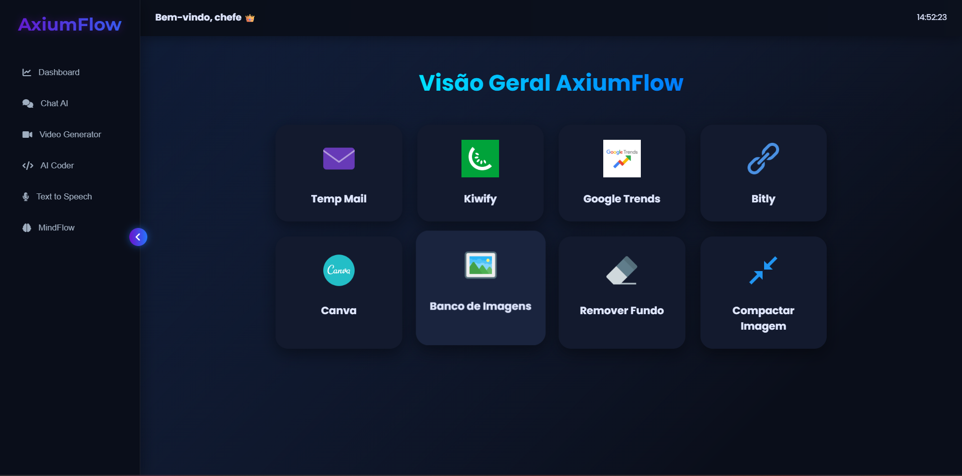 Print do painel AxiumFlow 1